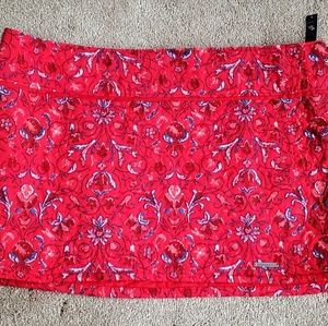 NWT Abercrombie & Fitch Red Quilted Mini Skirt